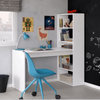 Dollar Study Table in White Colour - Luxe Maple
