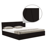 Axis Wooden Bed with Storage in Brown Matte Finish - Luxe Maple