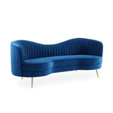 Jack Premium Upholstered Curved Sofa - Luxe Maple