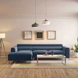 Chessa Sectional Suede Sofa Set - Luxe Maple - Luxe Maple