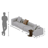 Oscar Premium 4 Seater Ultra Modern Sofa Set - Luxe Maple