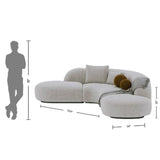 Buccky Luxury Sectional Sofa in Brooklyn Fabric - Luxe Maple