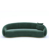 Krish Curved Premium Sofa Set in Suede - Luxe Maple