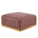 Unline Luxury Sectional Sofa in Suede - Luxe Maple