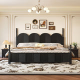 Hercules Solid Wood Antique Poster Bed in Black | Premium Bed - Luxe Maple