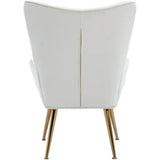 Kitty Button-Tufted Wingback Chair - Luxe Maple