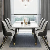 Rolex Luxury 6 Seater Dining Table in Black - Luxe Maple