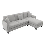 Celio Modern Suede Sectional Sofa - Luxe Maple