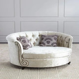 Cosmo Chair Embossing Fleece Upholstered Accent Sofa Chair - Luxe Maple