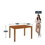 Jackie 4 Seater Dining Table in Honey Teak Color - Luxe Maple