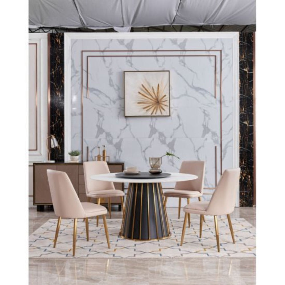 Kilo Luxury 5 Seater Dining Table - Luxe Maple