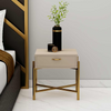 Cripto Side Table in SS Frame - Luxe Maple
