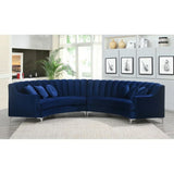 Mexican Round Modern Suede Sectional Sofa - Luxe Maple