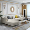 Relexo Premium Modern Sofa Set in Beige Leatherette - Luxe Maple