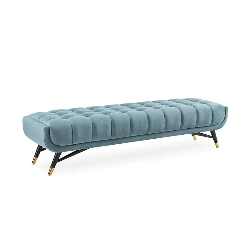 Cross line Lounger in Suede - Luxe Maple