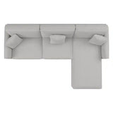 Celio Modern Suede Sectional Sofa - Luxe Maple