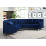 Mexican Round Modern Suede Sectional Sofa - Luxe Maple
