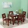 Hazelnut 4 Seater Dining Table in Honey Teak Color - Luxe Maple