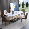 Inox Luxury 6 Seater Dining Table in Brown - Luxe Maple