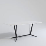 Lexus Luxury 6 Seater Dining Table in Blue - Luxe Maple