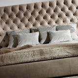Quilt Nexa Premium Upholstered Bed With Side Tables in Suede - Luxe Maple