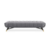 Cross line Lounger in Suede - Luxe Maple