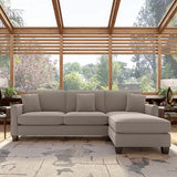 Celio Modern Suede Sectional Sofa - Luxe Maple