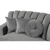 Mexican Round Modern Suede Sectional Sofa - Luxe Maple