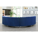 Mexican Round Modern Suede Sectional Sofa - Luxe Maple