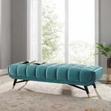 Cross line Lounger in Suede - Luxe Maple