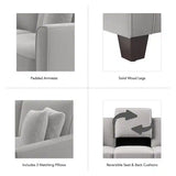Celio Modern Suede Sectional Sofa - Luxe Maple