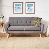 Heffy Modern Sofa Set in Suede