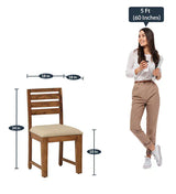 Topline 4 Seater Dining Table in Natural Color - Luxe Maple