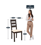 Tony 4 Seater Dining Table in Wenge Color - Luxe Maple