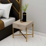 Cripto Side Table in SS Frame - Luxe Maple