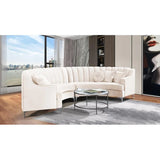Mexican Round Modern Suede Sectional Sofa - Luxe Maple
