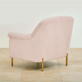 Inox Kings-well Barrel Accent Chair in Pink - Luxe Maple