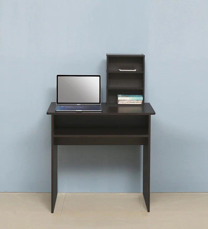 Simple Study Table in Wenge Color - Luxe Maple