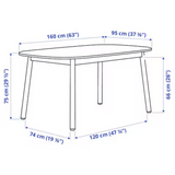 Lexus Luxury 6 Seater Dining Table in Blue - Luxe Maple