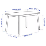 Volvo Luxury 6 Seater Dining Table in Golden Stainless Steel - Luxe Maple